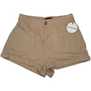 NWT Wishlist Apparel Textured Roll Up Shorts Size Small in Khaki Brand New